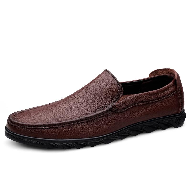 

Классические мужские туфли из натуральной кожи в стиле ретро. Мягкая подошва. Удобные плоские подошвы. Мужские мокасины. Повседневная обувь для вождения. Бесплатная доставка. 44 темно-коричневого