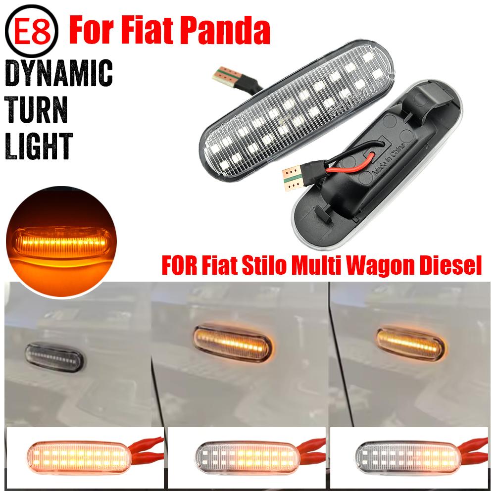 1 Paar LED Dynamische Wasserdichte Seitenmarkierungsleuchte Blinkeranzeige Für Fiat Abarth Punto Panda MK2 MK3 Multipla Stilo 1612811180