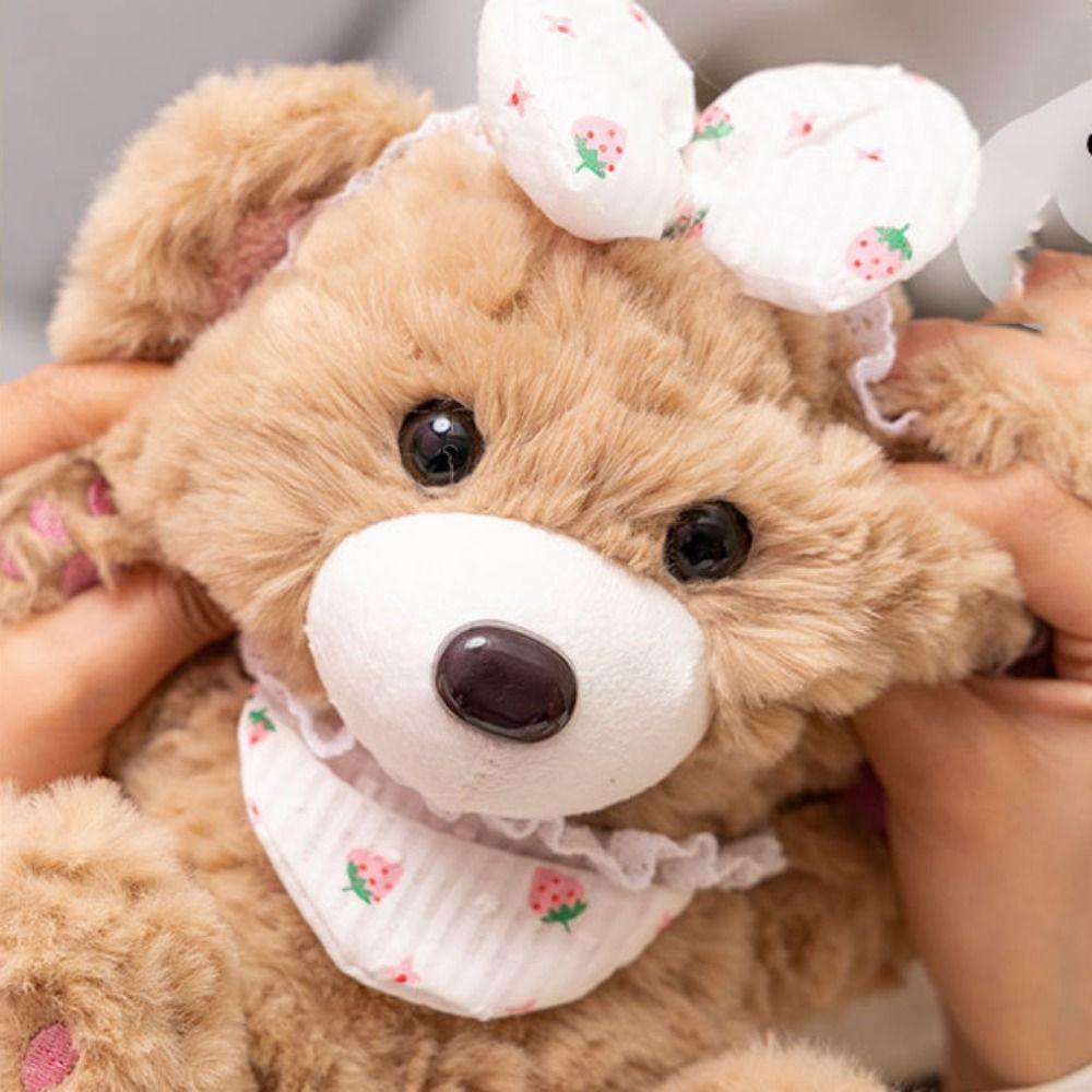 Strawberry Bear Plush Kids Toy PP Cotton Stuffed Animals Plush Doll  Adults Children