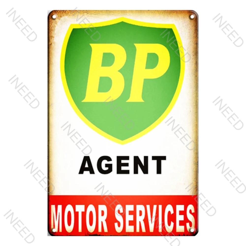 Vintage Metal Tin Signs  NGK Spark Plugs Gulf Garage Oil Motor Posters Wall Decoration Man Cave Cafe Club Retro Posters Plaque