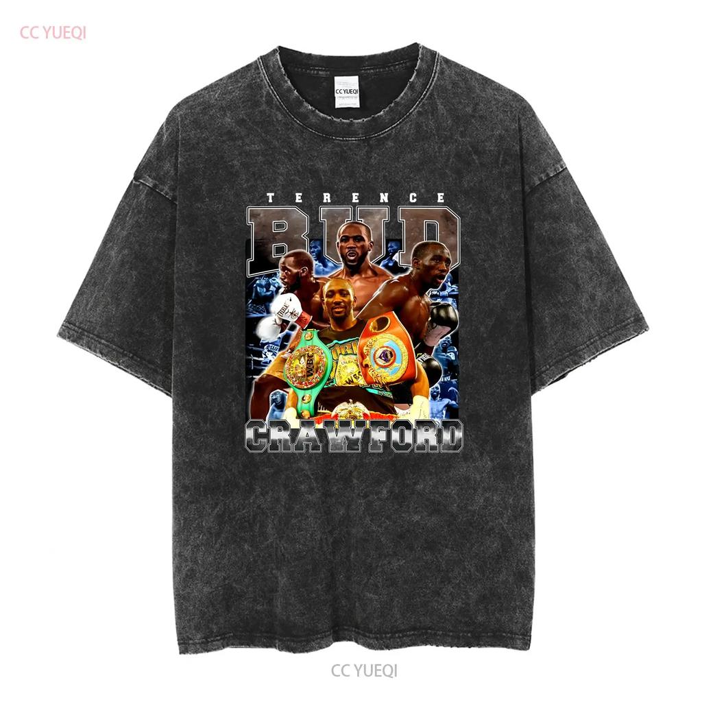 Terence Crawford T Shirt SweaT American Professional Vintage Washed Homme Fashion Soft Comfortable Streetwear Casual
