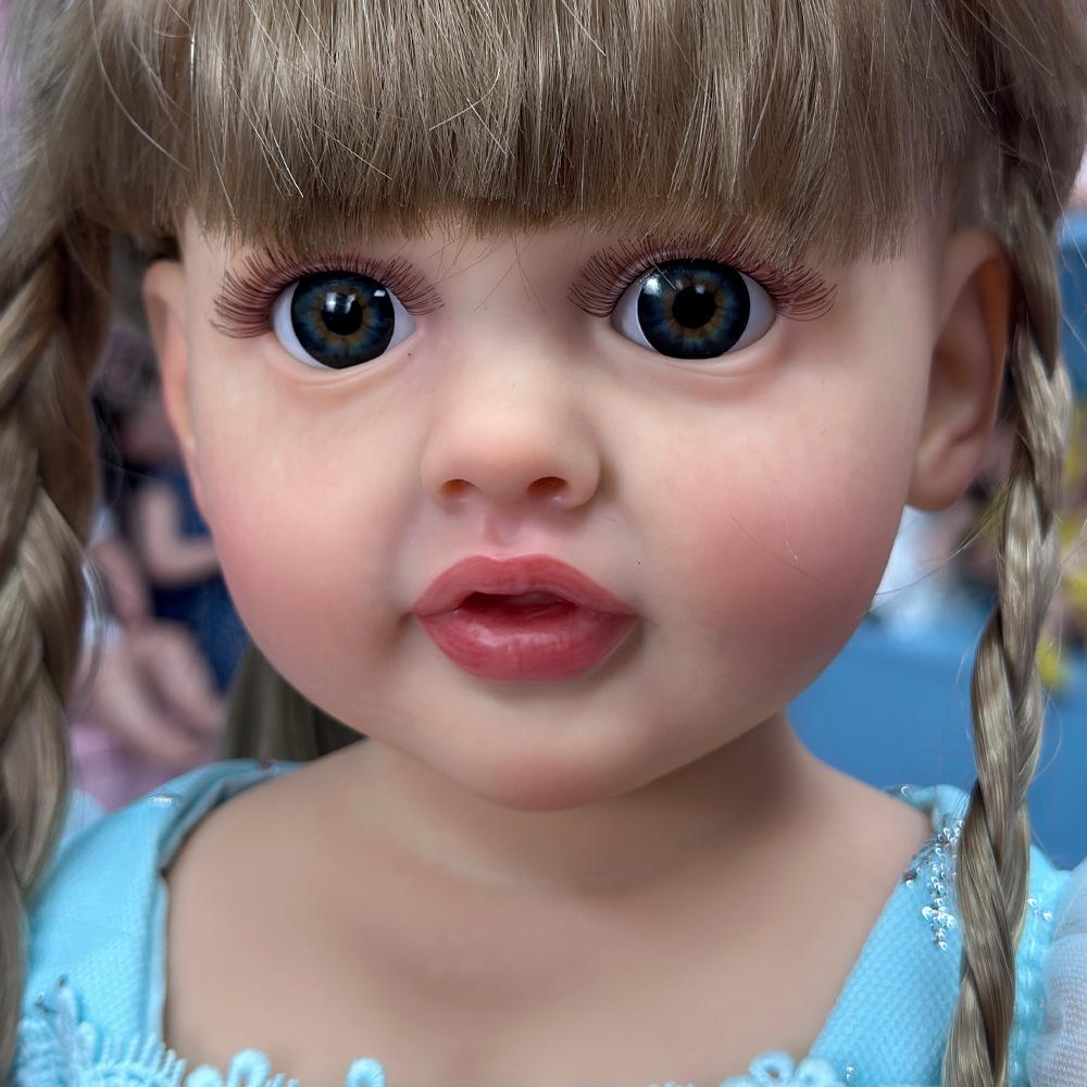 Pittura a strati multipli della pelle 3D della bambola rinata finita lavabile da 55 cm