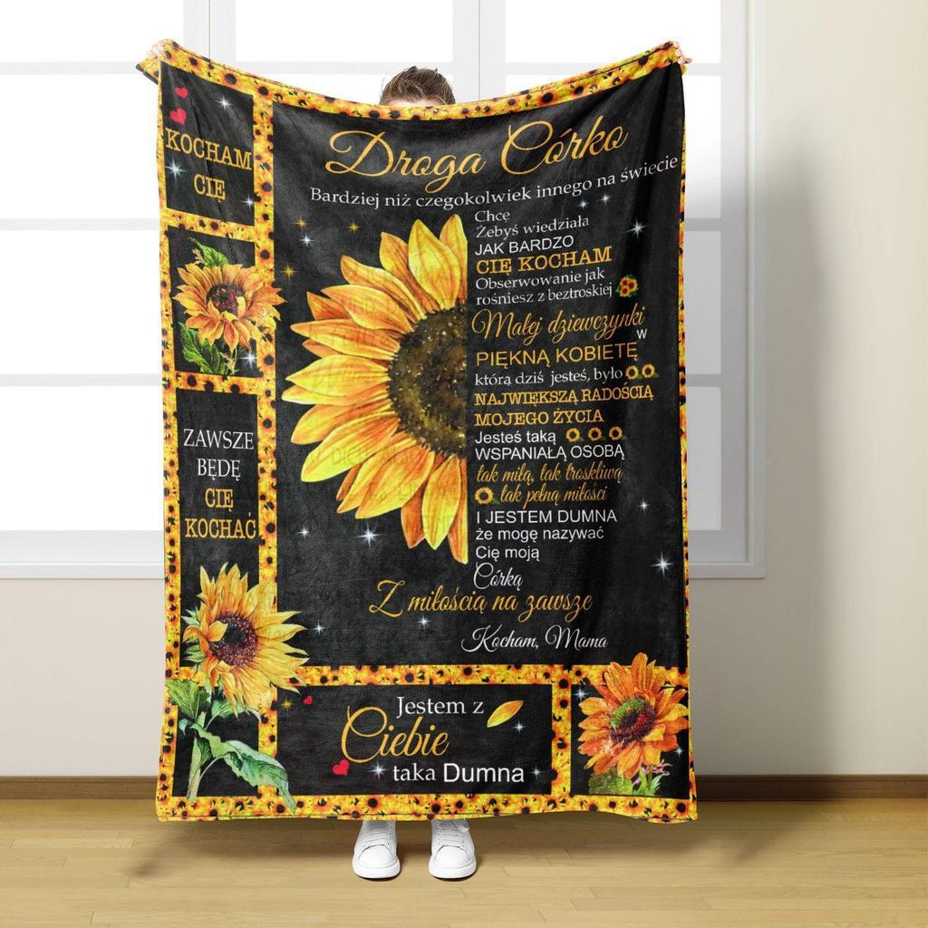 Customizable Flannel Blanket - English Envelope Series, Perfect Mother's Day Gift