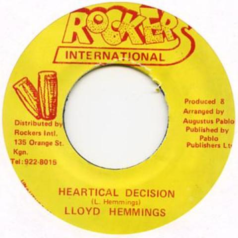 

7inch Record LLOYD HEMMINGS - Heartical Decision none Rockers 1985 Jamaica Reggae, Ska & Dub Used