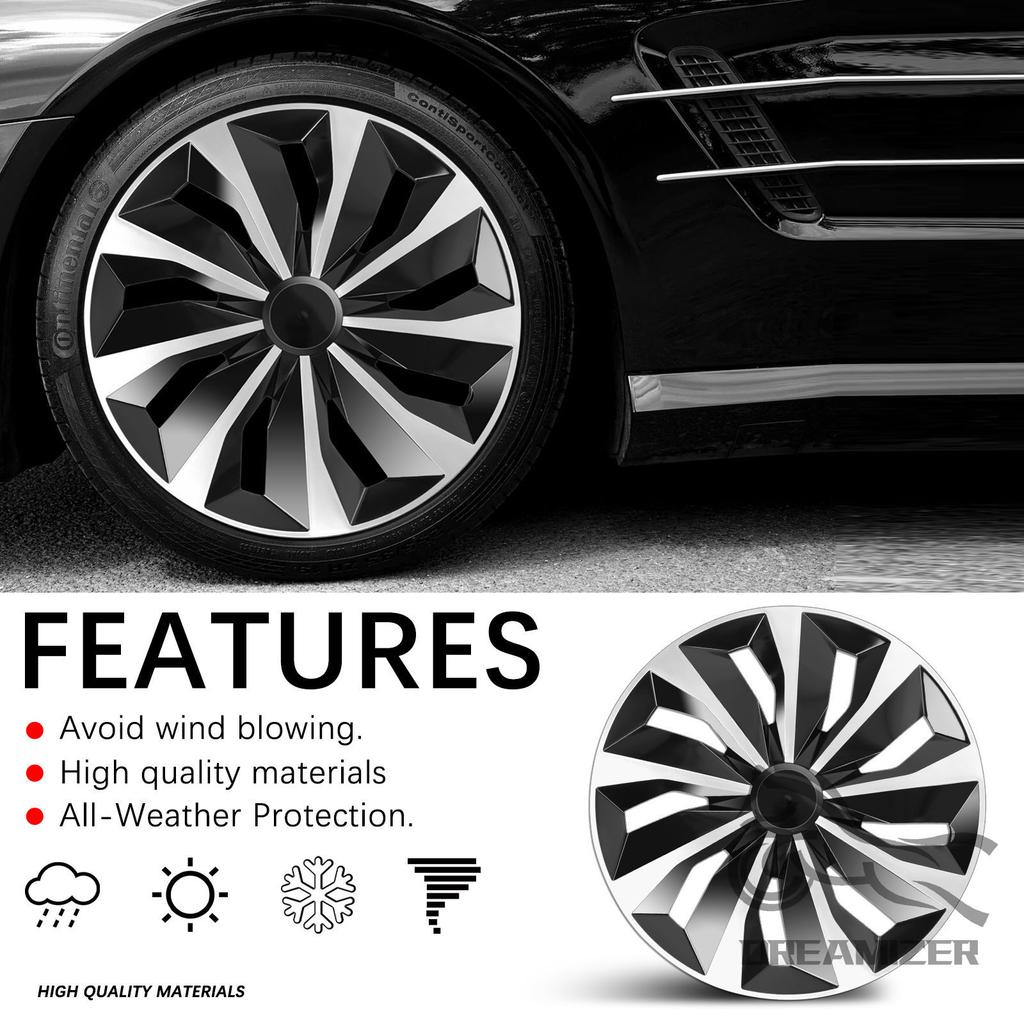 For Volkswagen tta 4PCS 15/16 Inch Universal Hub Caps For Toyota/Ford/ KIA/Honda/Volkswagen VW Replacement Wheel HubCap Full Rim Cover Accessories