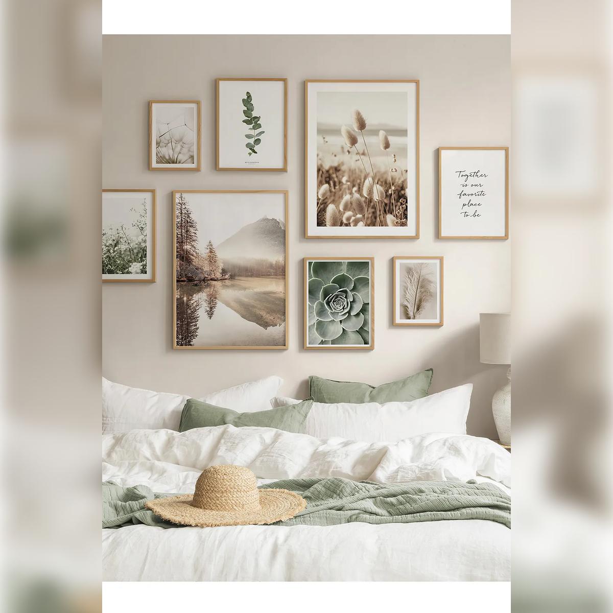 

8-Piece Wooden Frame Look MDF Wall Art Set