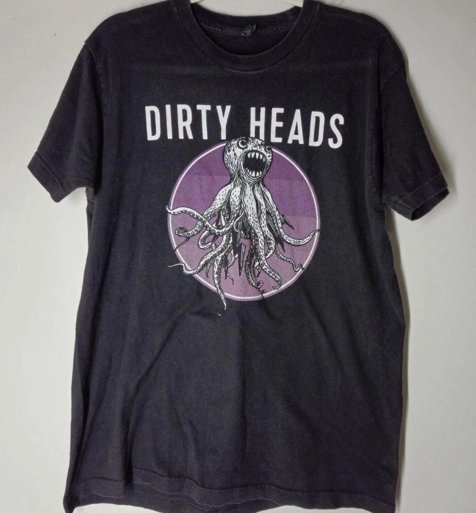 

Hot 90s Dirty Heads Band Short Sleeve Black All Size Shirt Black Cotton Unisex T-Shirt L