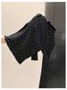 Women's Polka Dot Ruffle T-Shirt: Warm Long Sleeve, Half-High Collar Base Layer for Autumn/Winter