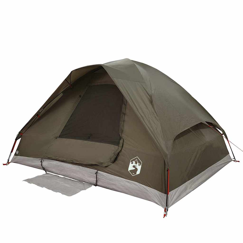 Vidaxl Tourist Tent, 2-Person, Dome, Brown, Waterproof