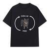 Wake Up Eepy Kitty Highquality Tshirt for Womenshort Sleeved Sleepersfunny Catsanimal Loverscasual Oversized Tshirt