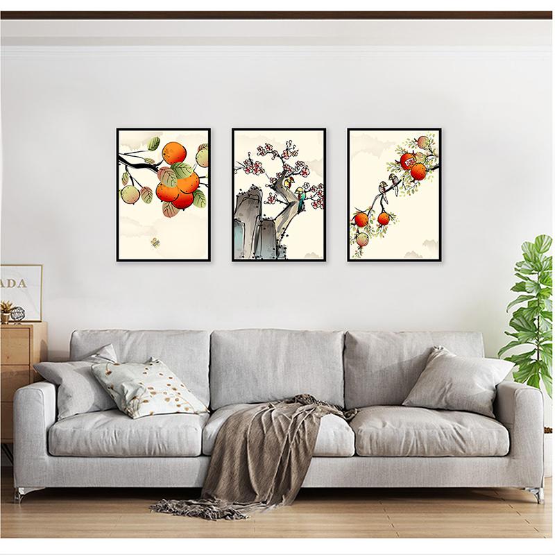 Decorative Painting Canvas Painting Ink Painting Flower Decoration Poster for Home Living Room Wall Art Decor Background