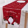 Linen Christmas Table Runner Snowman Xmas Tree Home Dining Table Cover Tablecloth 2024 Navidad Noel Christmas Decorations 2025