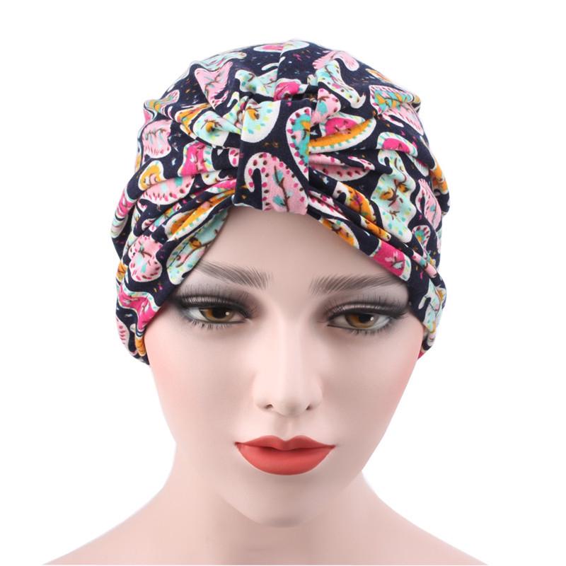 Women's Cotton Floral Head Wrap Hat - Indian Style Hijab