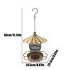 Bird Feeders for Outdoors Squirrel Proof Metal Feeding Station Large Capacity Hangable Heavy Duty Bird Feeder with Roof