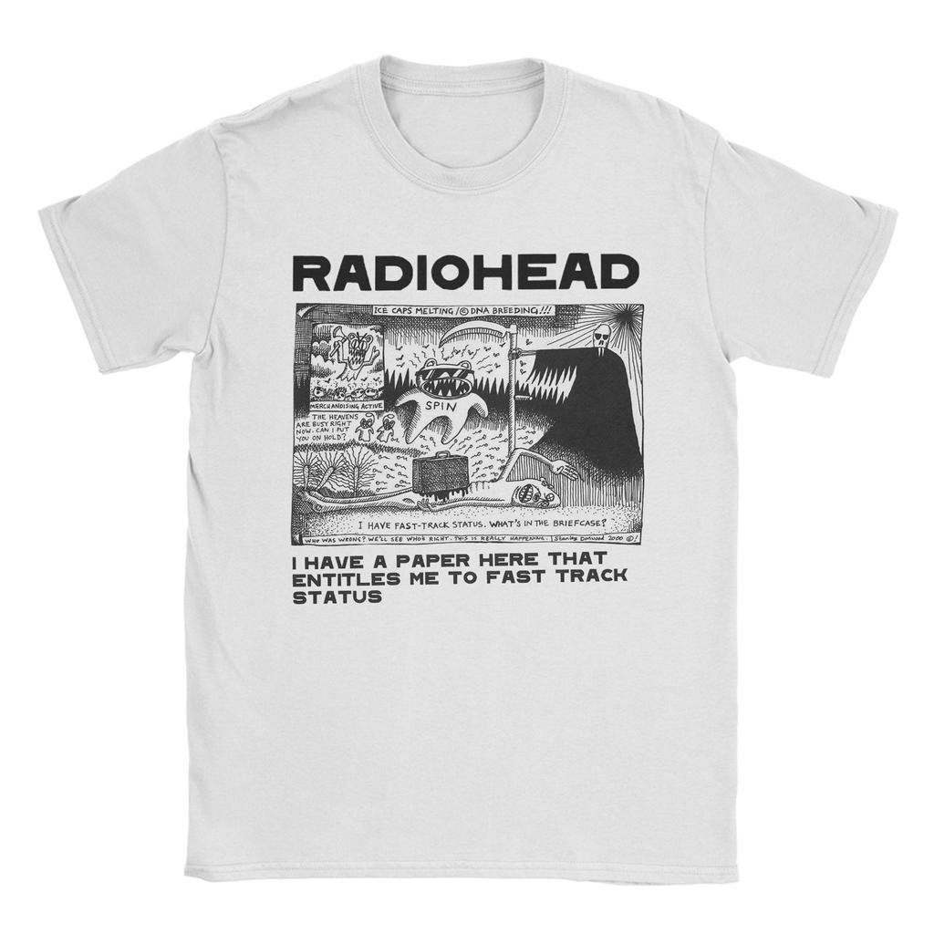 Radiohead Rock Vintage Hip Hop T Shirts Men Women Cotton Leisure T-Shirt Crewneck Tees Short Sleeve Clothes 4XL 5XL