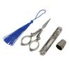Embroidery Scissors Kit Scissors Thimble Needle Case 3 Piece DIY European Antique Vintage Sewing