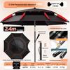 Adjustable Sunshade Umbrella for Fishing, Camping, and Outdoor Use with Black Glue Sun Protection
