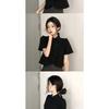 Chinese Style Shirts Women Modern Crop Pure Summer All-match Sweet Girl Irregular Fashion Lady Elegant Thin