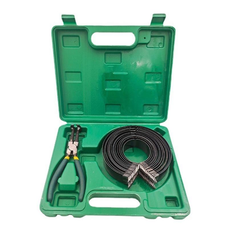 Heavy Duty Steel Piston Coils Pliers Set for Automotive Repair Cylinder Installation with Ergonomic Grip and Storage Box
