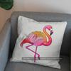 2D Flamingo & Peacock Pattern Decorative Pillow Covers Pattern Cushion Cover Suitable for Sofa Bedroom Car Pillow Cover
