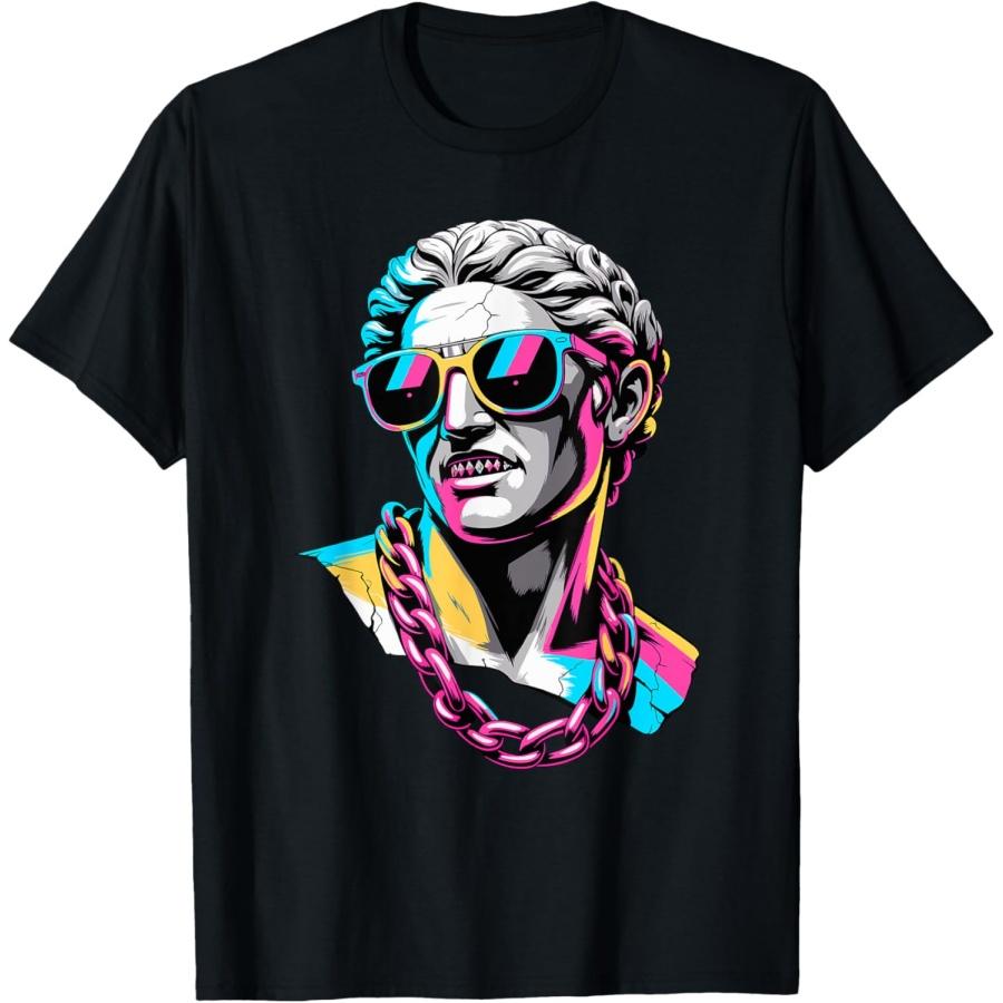 Краска Искусство Граффити Греческая Скульптура Статуя Солнечные Очки Футболка S
