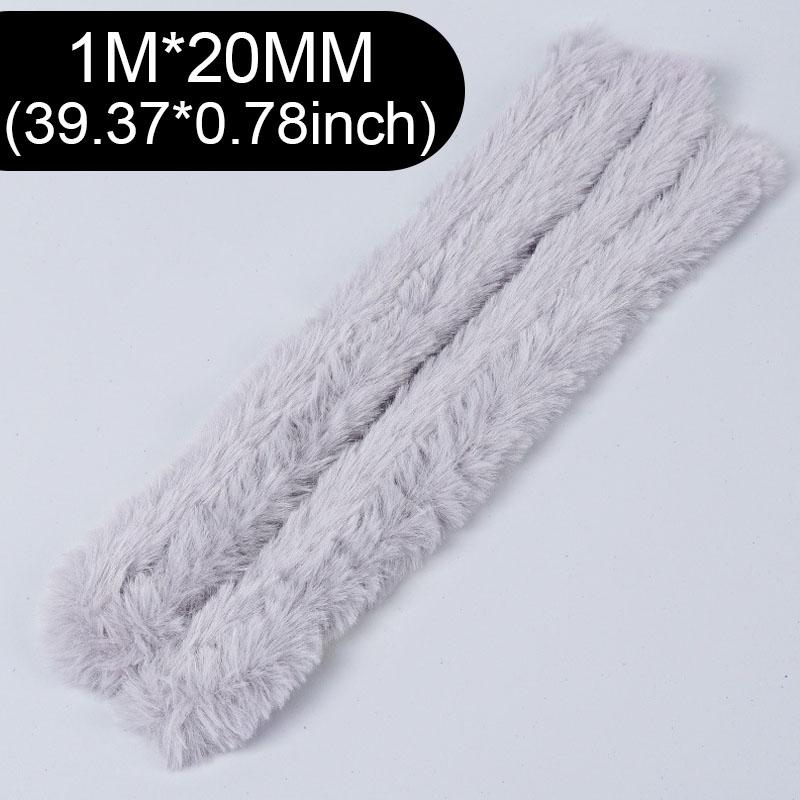 1m 20mm Plush Stuffed Rabbit Plush Iron Wire Strip Stick Furry Hand Craft Diy Miniature Animals Pets Fluffy Toys Twisting Sticks