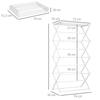 Foldable Clothes Airer 8-Tier Drying Rack, Tower Dryer, Tower Clothes Airer, Drying Stand, Metal Plastic White 74 X 35 X 144 Cm