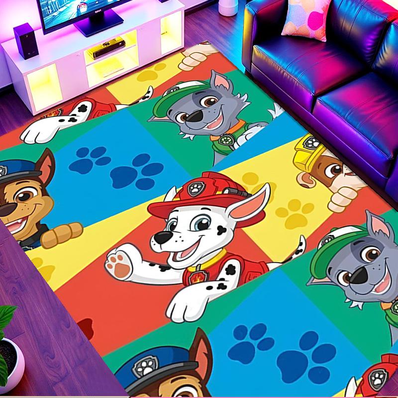PAW Patrol Print Rug, Washable Floor Carpet, For Entryway Dorm Laundry Room Office Study, Home Decor Birthday Christmas Gift