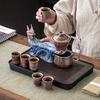 1 Set Of Kiln Ceramic Tea Set Dragon Semi-automatic Tea Set Lazy Tea Set Rotating Tea Set With Tray Chinese Kung Fu Tea Set Home Living Room Office Re