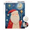 DIY Frameless Pearl Painting Kit Festive Santa Cozy Home Decor 3D Shiny Bead Art Canvas Relaxing Craft Gift for Adults