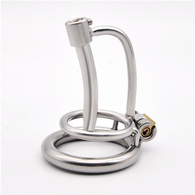 Men's Stainless Steel Chastity Cage with Detachable Tube and Urethral Plug - Customizable Thickness for Adult SM Training