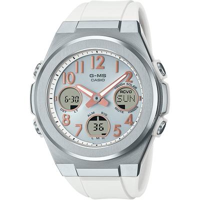 Dame Baby-G MSG-W610-7AJF [BABY-G G-MS] Rundt Ur Hvid Resin *Rustfrit Stål