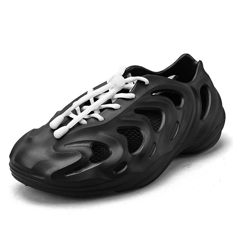 Special-shaped Coconut Beach Hole Shoes EVA Step On Shit Feeling Thick-soled Beach Shoes Summer Breathable Hollow Elastic Sandals