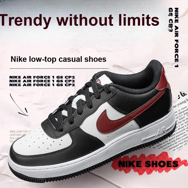 New Nike Air Force 1 GS Black Dark Team Red FZ4351-001