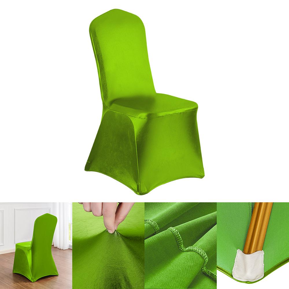 Factory Direct Supply Gold Silver Elastic Chair Cover for High-End Hotel Events and Weddings Birthday Party Holiday Decoration