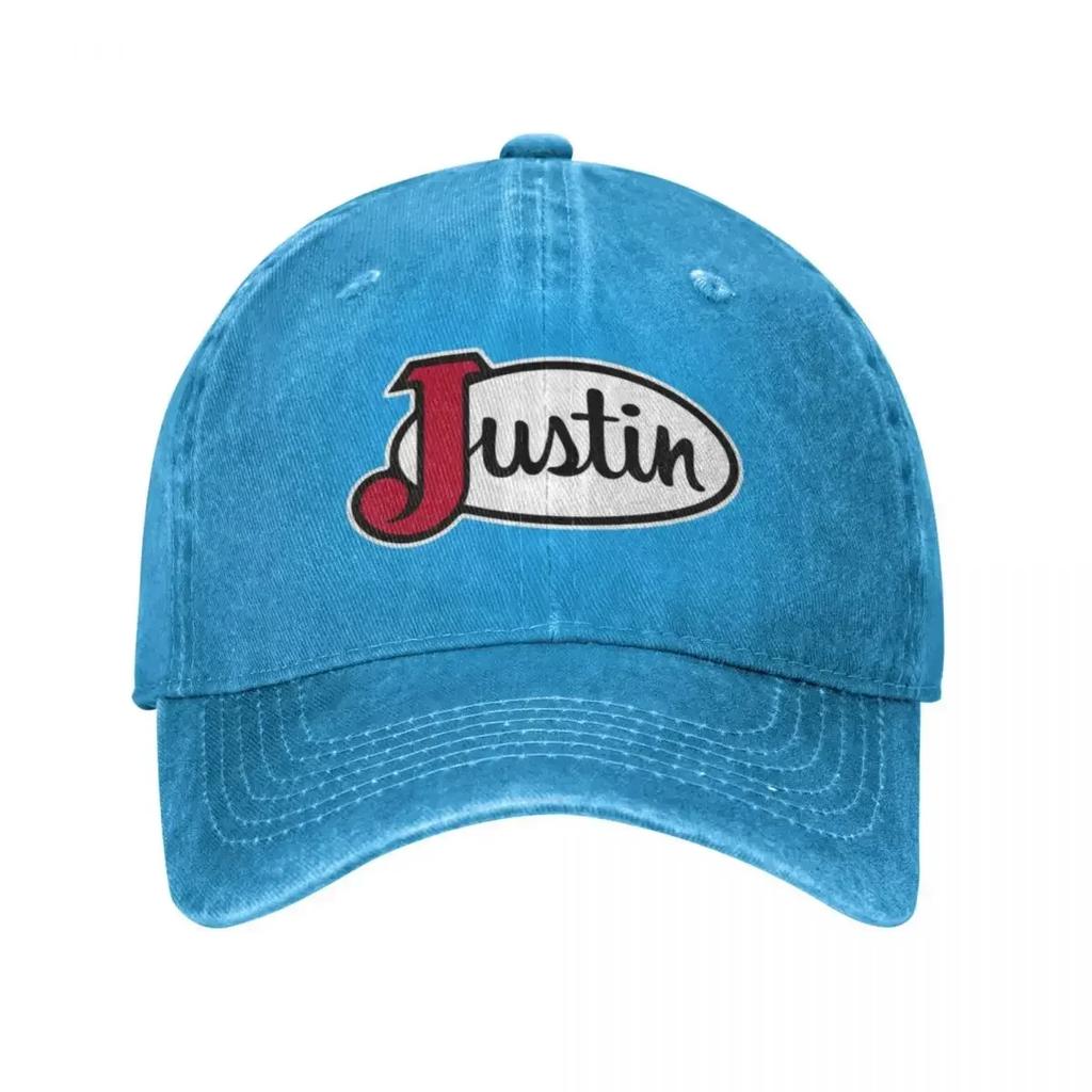 Awesome Art Justin Boots Edition Design Baseball Caps Washed Denim Hats Outdoor Adjustable Casquette Sports Baseball Cowboy Hat