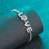 S925 Sterling Silver Women's Pt950 Platinum-plated Valentine's Day Gift Manufacturer Direct Wholesale Moissanite Bracelet LOVE Hand Jewelry