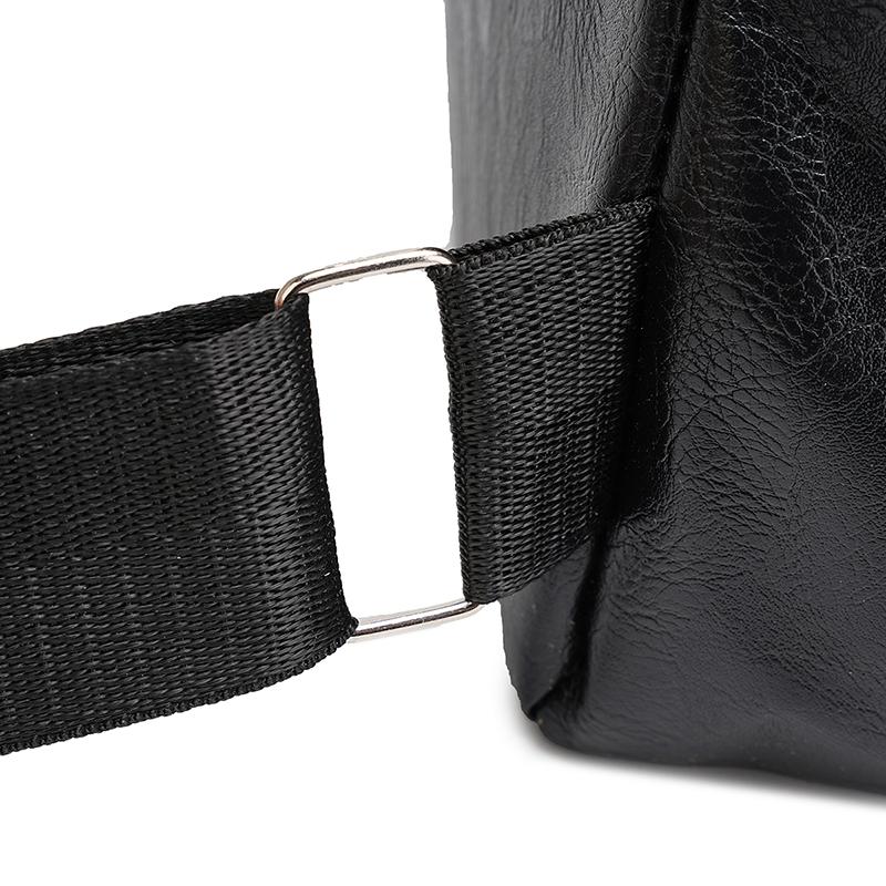 Chest Bag Vintage Soft Leather Crossbody Bag Men's Business Shoulder Bag