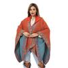 Bohemian Shawl Woven Cape Women Hooded Warm Wear Photo Outside The Cape