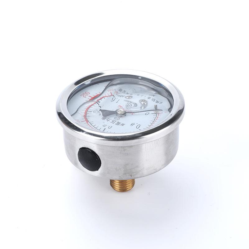 YN60Z Axial Seismic Pressure Gauge: Flangeless, G1/4 Hydraulic Vacuum – Ideal for Car Washes