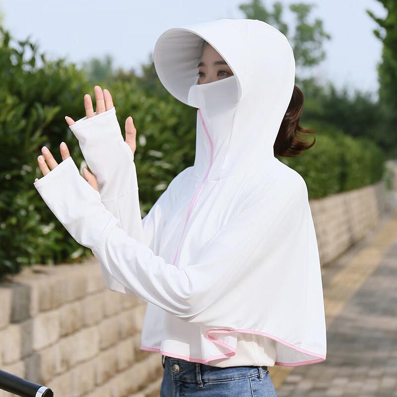 Women s Ice Silk Hooded Sun Protection Jacket L