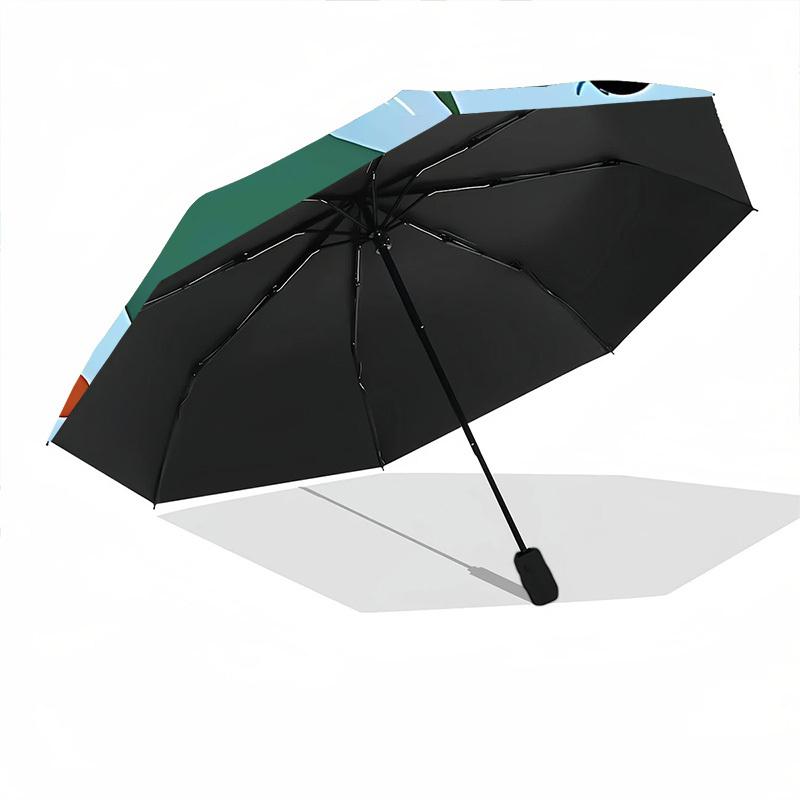 1pc Zoo Animals Automatic Open/Close Umbrella, Windproof, Folding Compact Umbrella with Lightweight Design for Women/Men, Halloween & Christmas Gift