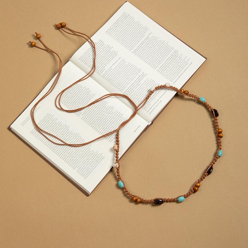 Bohemian retro style fringed waist chain women's exquisite hand-woven waist rope with skirt spring and summer ethnic style belt