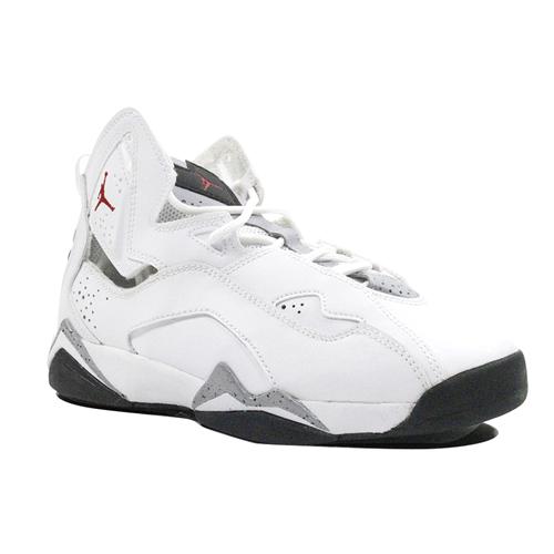 Air Jordan True Flight Grade School 'White' (Unisex) White / Gym Red-black-wolf Grey Vintage Basketball Shoes 343795 121