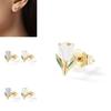 Cute Alloy Flower Stud Earrings For Women Delightful Mini Floral Design Perfect For Occasion Any