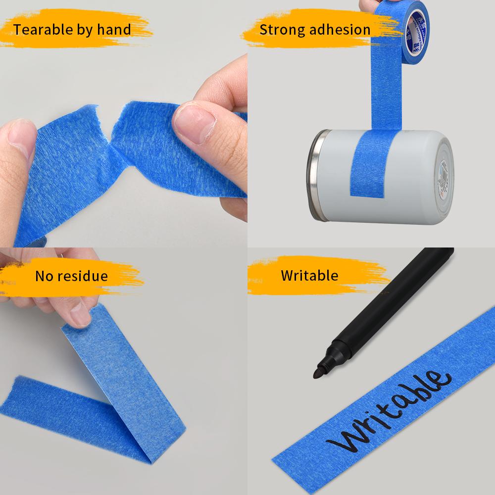 10/20/50m Blue Painters Tape for Painting Edges Trim Ceilings - Masking for DIY Paint Projects - Residue-Free Paint TapePinstriping Tape 3
