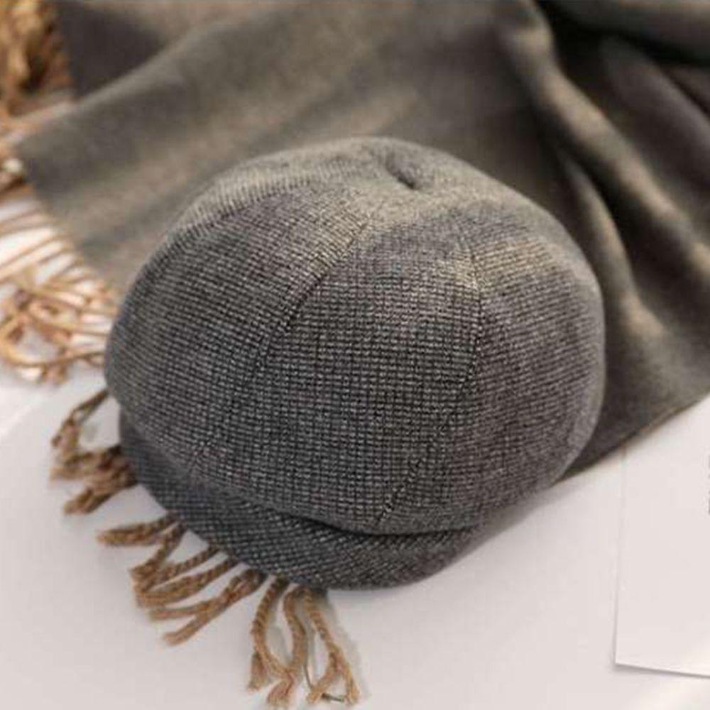 Pattern Cotton Polyester Fleece Korean Style Hat Women Beret Round Beret Winter Autumn Hat