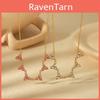 Modern Stainless Steel Geometric Necklace With 18k Gold Plated Water Drip Pendant For Women