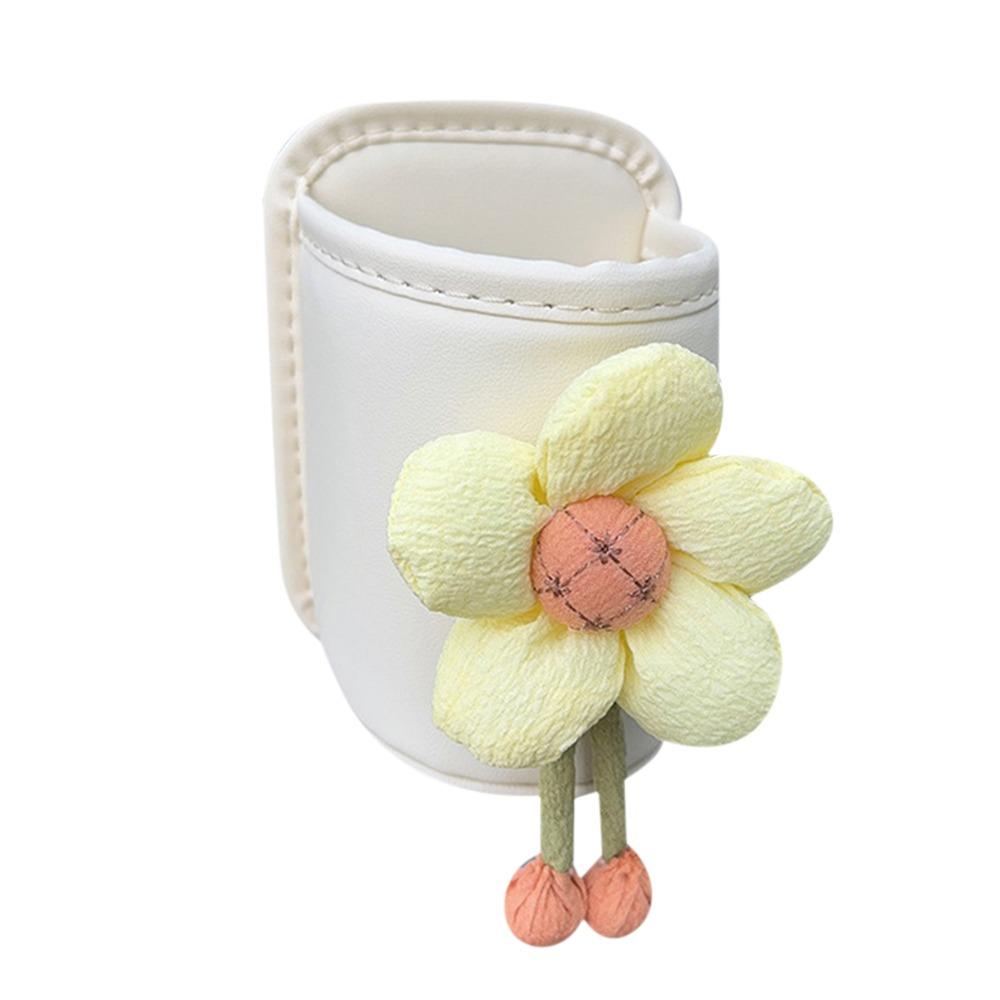 

PU Leather Auto Drink Rack Flower Car Storage Box Durable Car Storage Bin Car Interior Accessories