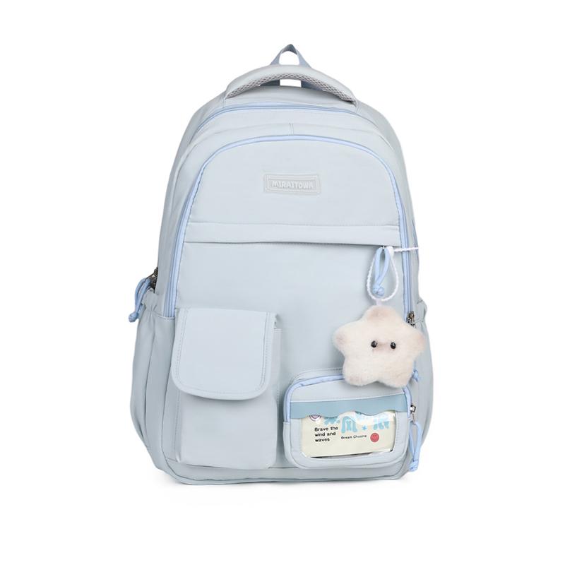Rucsac de damă de culoare uni ghiozdan pentru elevi Rucsac de capacitate mare